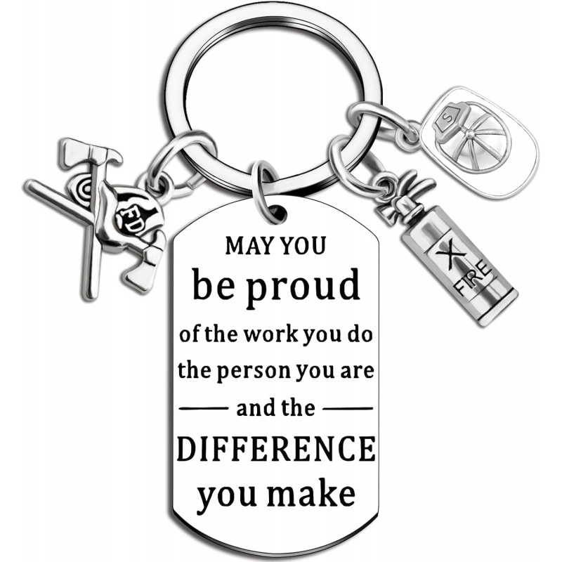 Office Tech For Men - Police Firefighter Pharmacy Tech Appreciation Keychain,