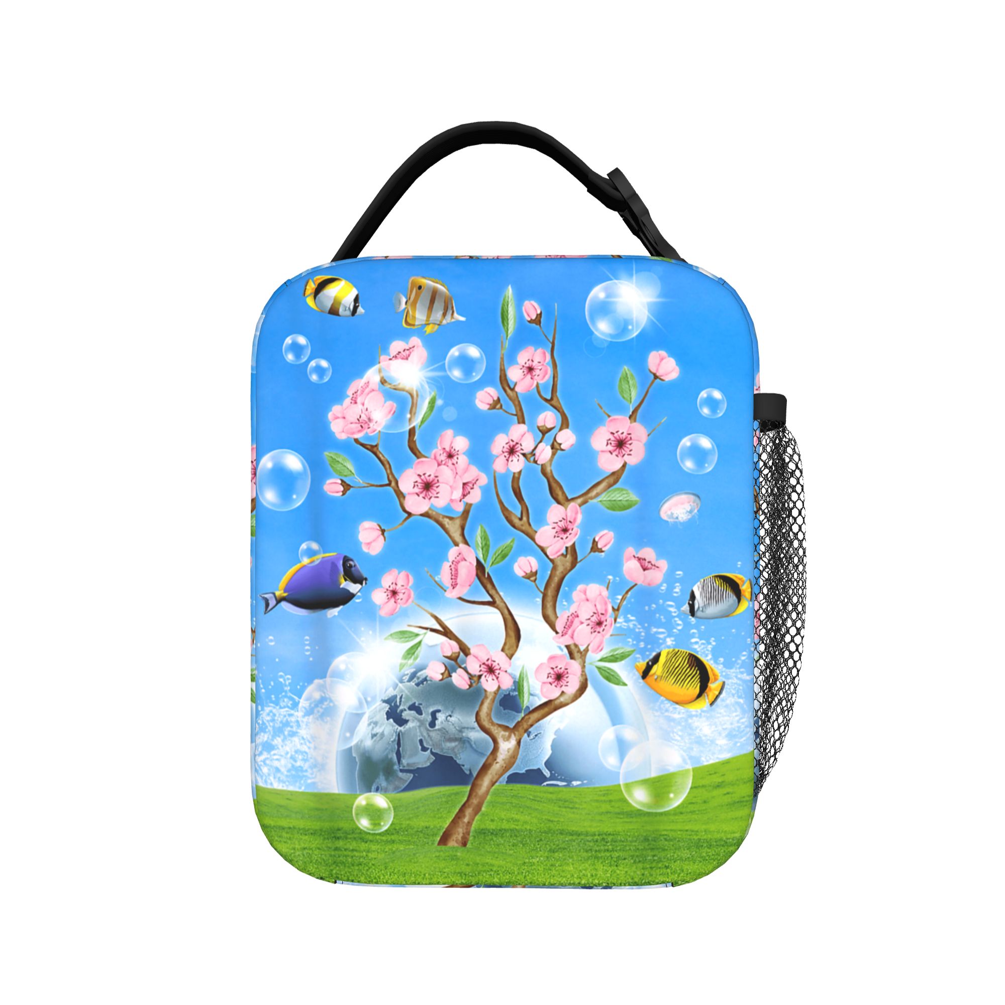 Office Tech Bag - Frutiger Aero Aesthetic Tech Cherry Blossom