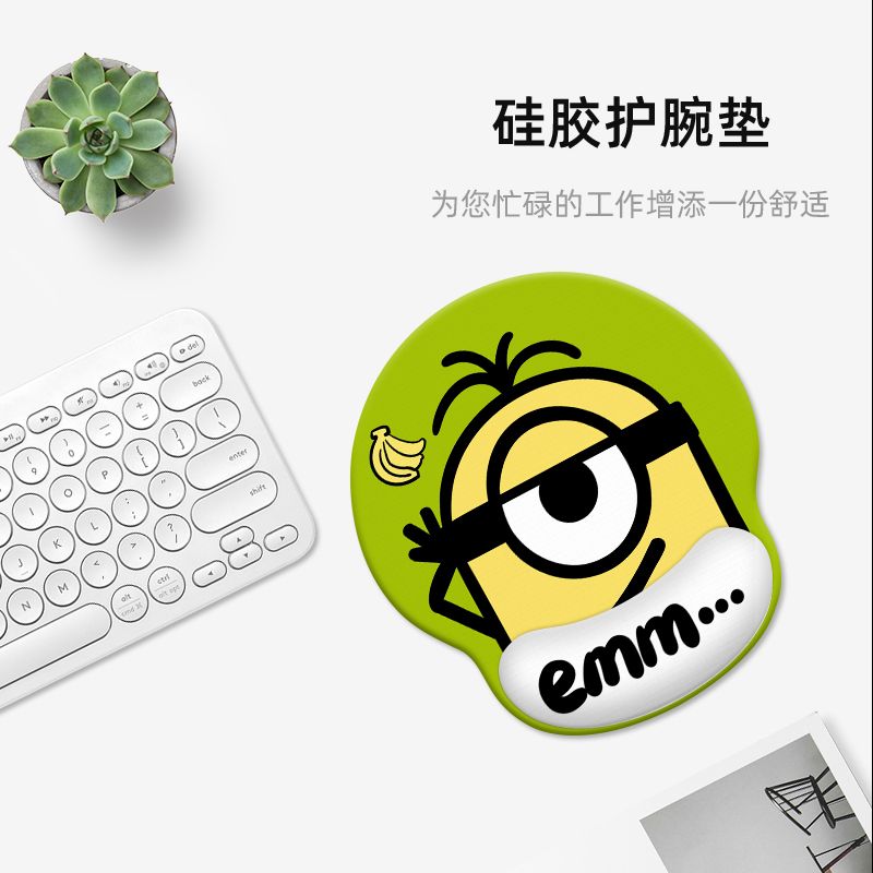 Office Tech - Minions cartoon cute wristband mouse pad