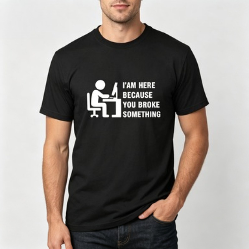 Office Tech For Men - Soft Cotton Men T-shirt Tech Support