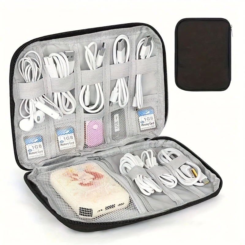 Office Tech Bag - A Multi-Pocket Electronic Accessories Box -Travel