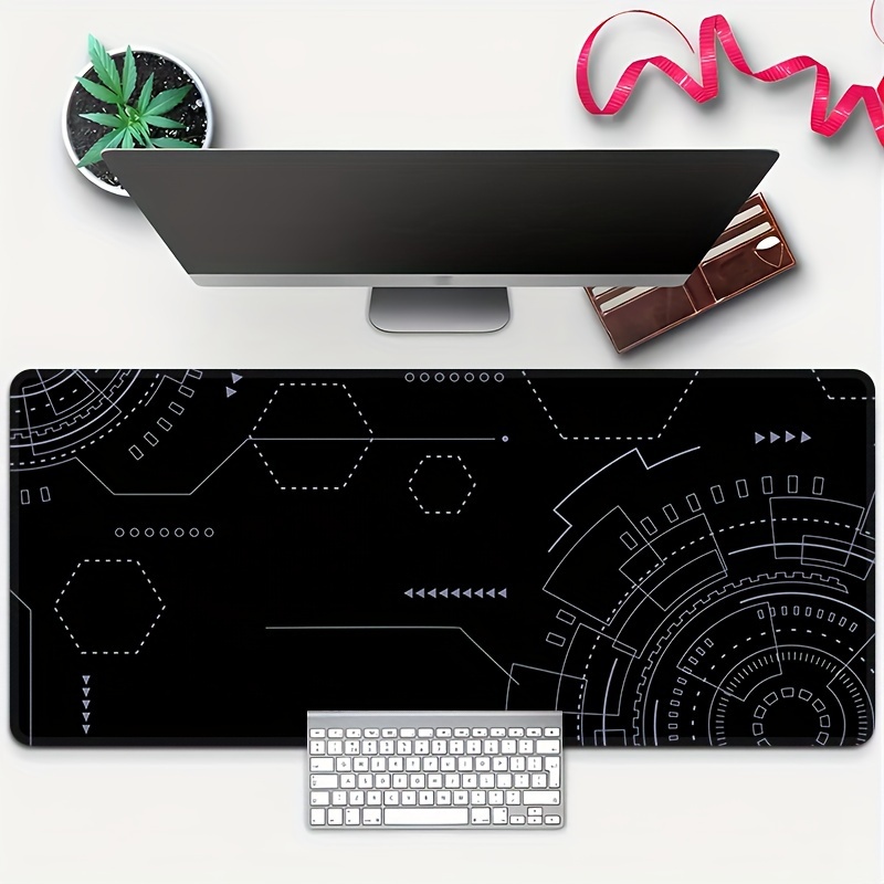 Office Tech Setup - Tech Circuit Print Extended Desk Mat