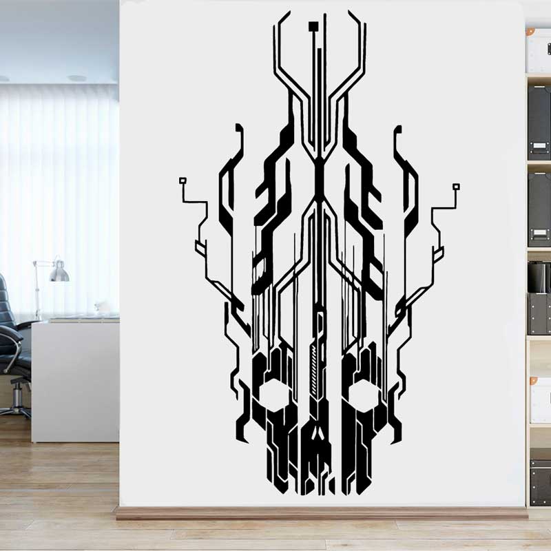 Chip Circuit Tech Skull Vinyl  - Office Tech Furniture review and price