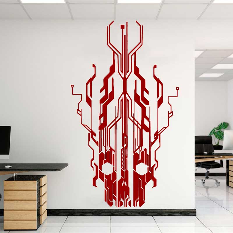 Chip Circuit Tech Skull Vinyl  - Office Tech Furniture review and price