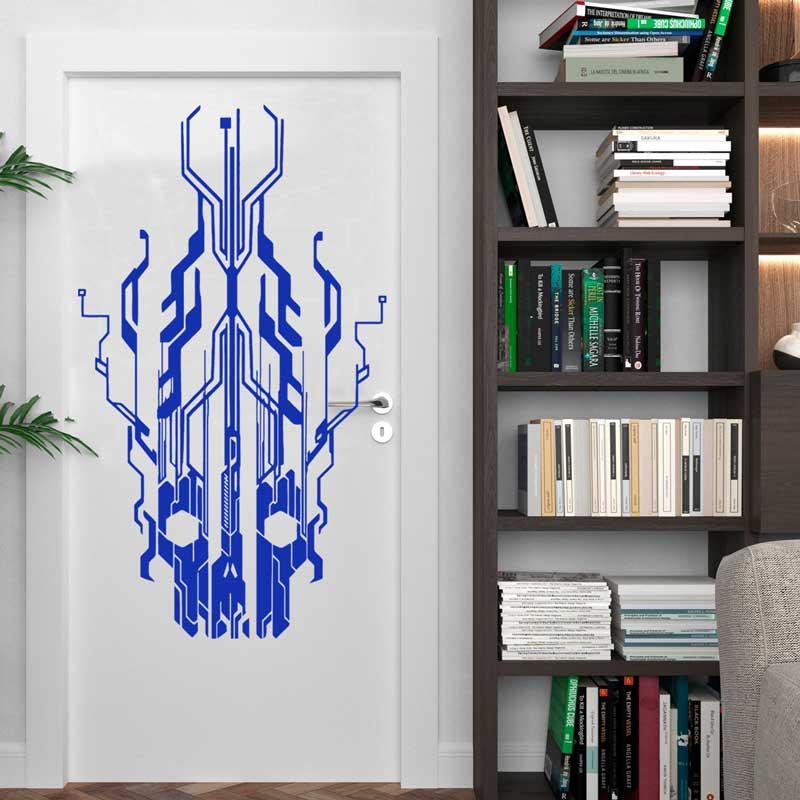 Chip Circuit Tech Skull Vinyl  - Office Tech Furniture review and price
