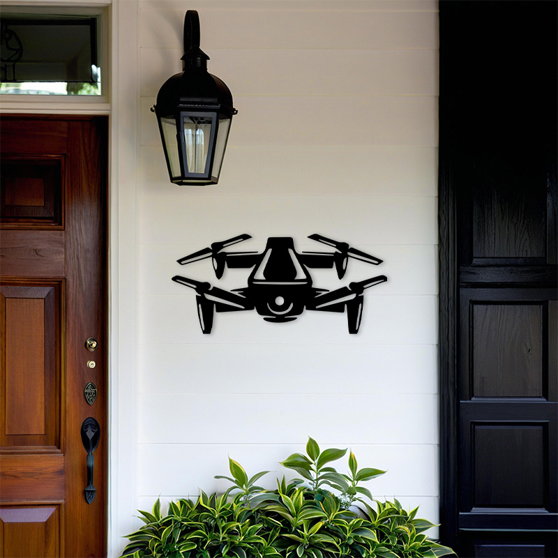 Drone Silhouette Metal Wall Ar - Office Tech For Men review and price