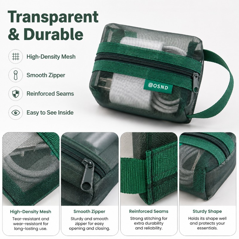 6PCS Mesh Tech Organizer Pouch - Office Tech Bag review and price