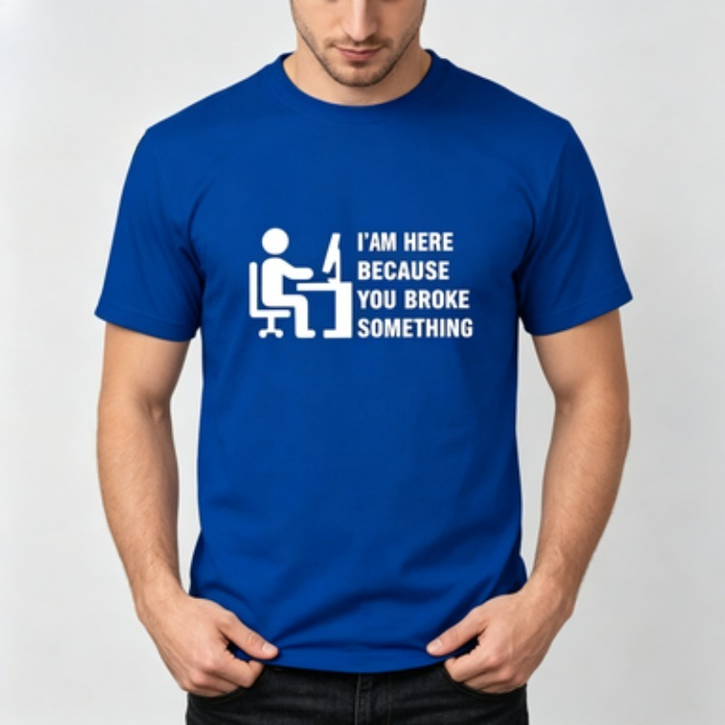 Soft Cotton Men T-shirt Tech S - Office Tech For Men review and price