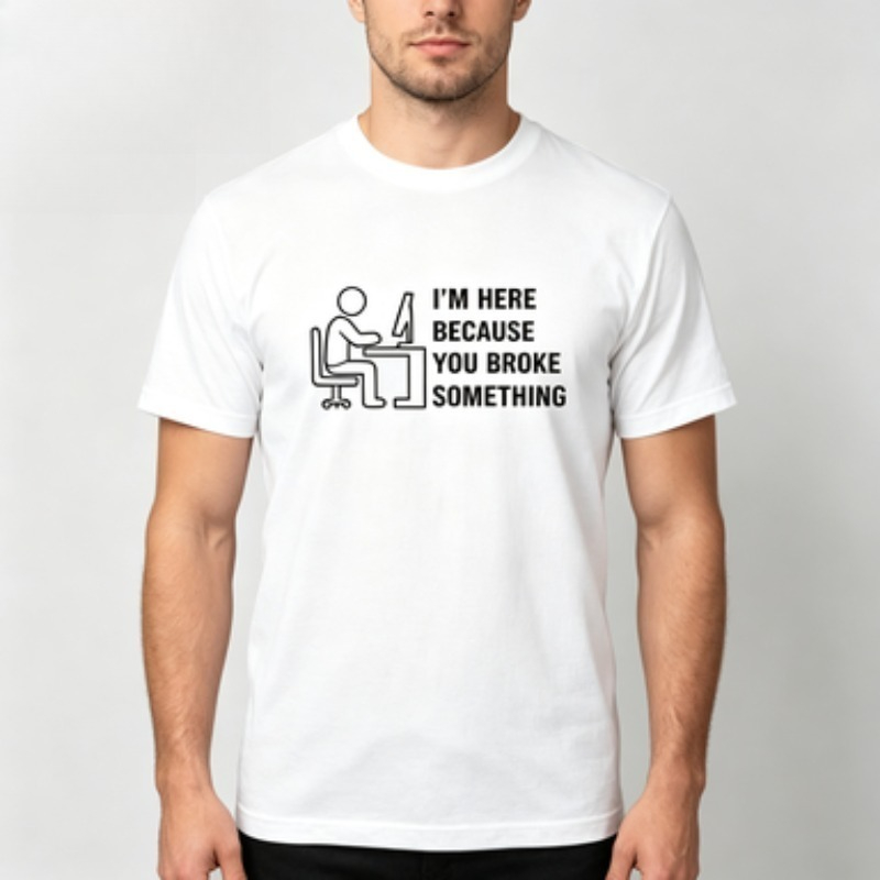 Soft Cotton Men T-shirt Tech S - Office Tech For Men review and price