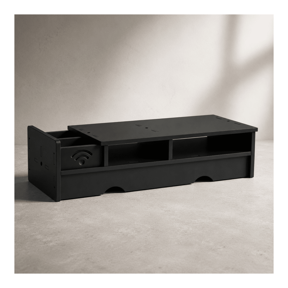 Black Matte WiFi Router Storag - Office Tech Setup review and price