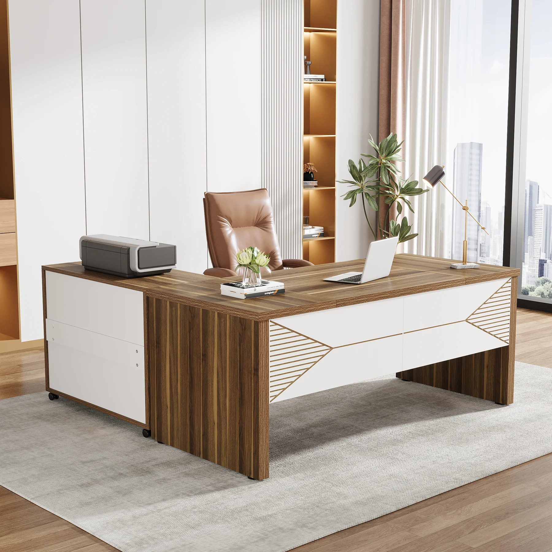 Tribesigns   Modern Luxury L S - Office Tech Furniture review and price